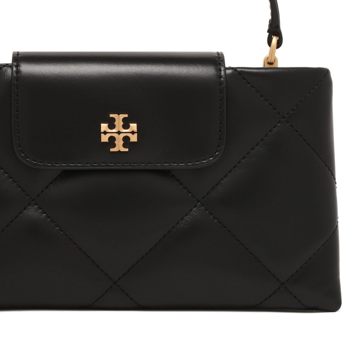 Black Kira Bag With Diamond Quilting