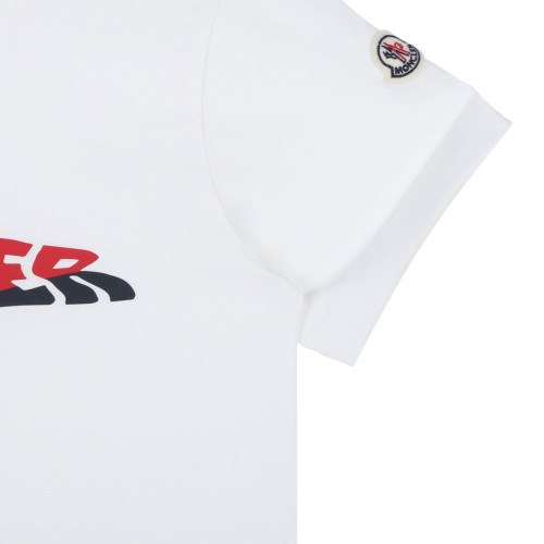 White Logo Print T-Shirt
