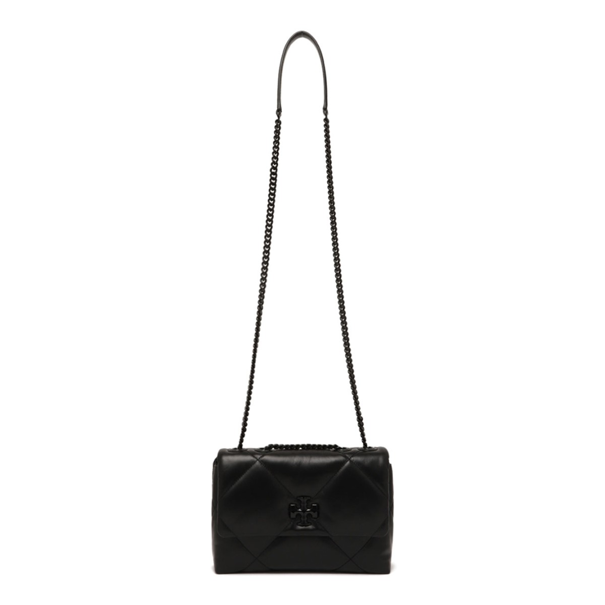 Black Kira Small Diamond-Quilted Shoulder Bag