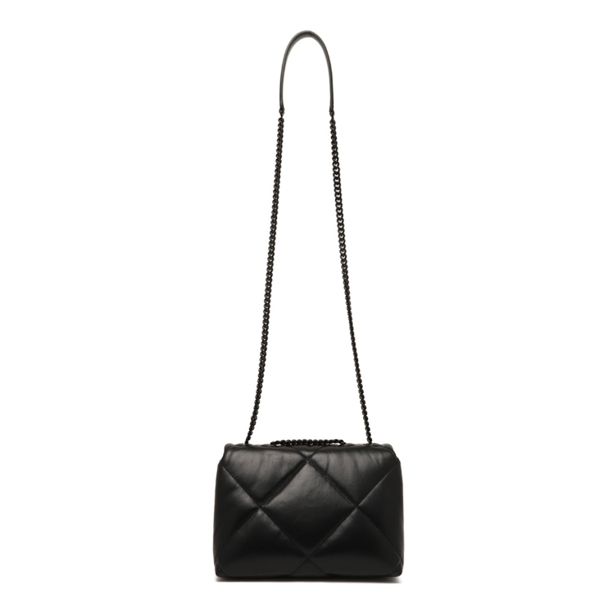 Black Kira Small Diamond-Quilted Shoulder Bag