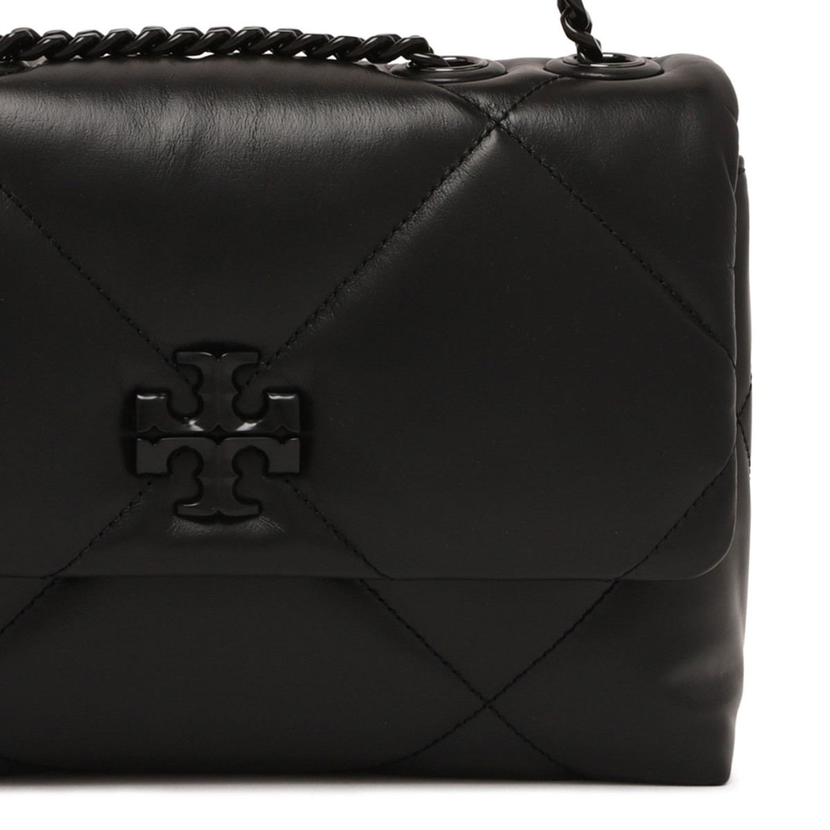 Black Kira Small Diamond-Quilted Shoulder Bag