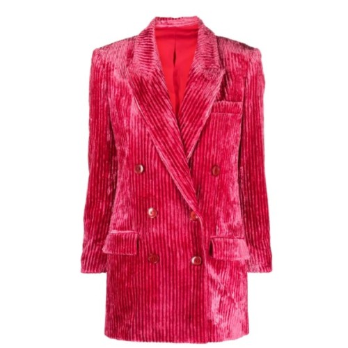 Raspberry Velvet Effect Jacket