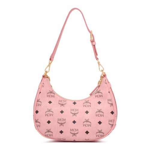 Light Pink Monogram Print Shoulder Bag