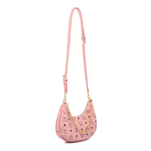 Light Pink Monogram Print Shoulder Bag