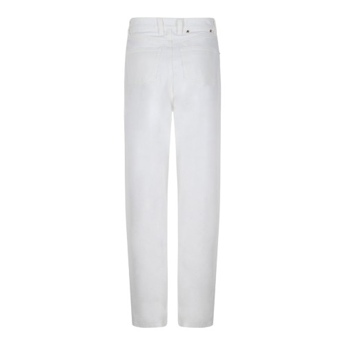 White Straight Leg Jeans 2