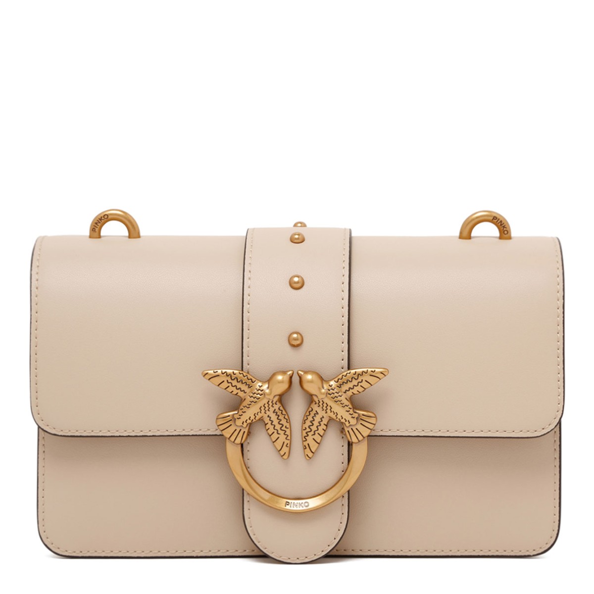 Light Beige Love One Chain Shoulder Bag