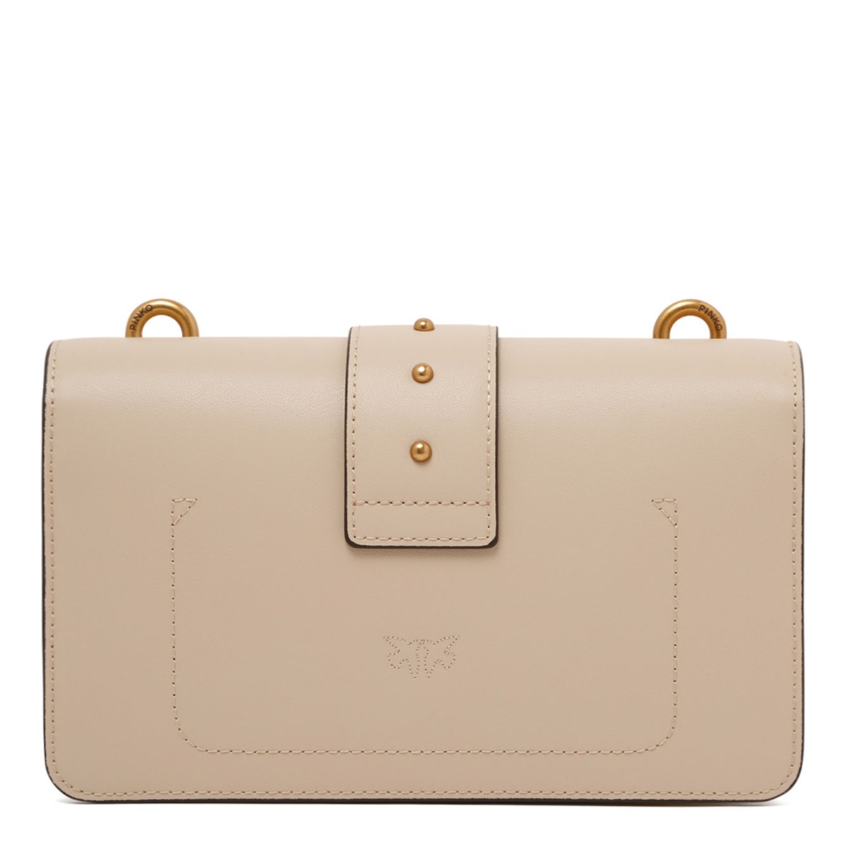Light Beige Love One Chain Shoulder Bag