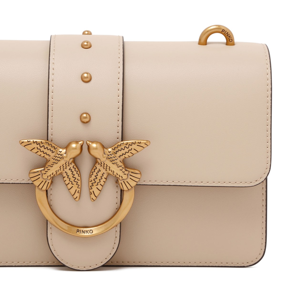 Light Beige Love One Chain Shoulder Bag