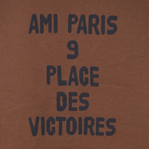 Brown Raglan-Sleeve Embroidered Hoodie