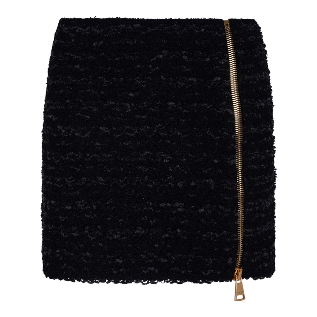 Black Short Tweed Skirt