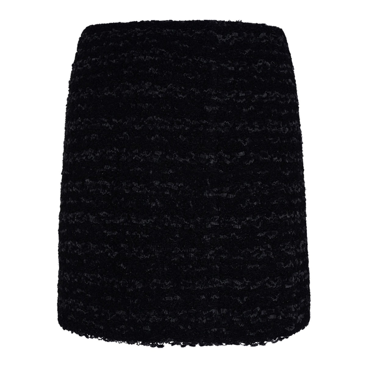 Black Short Tweed Skirt