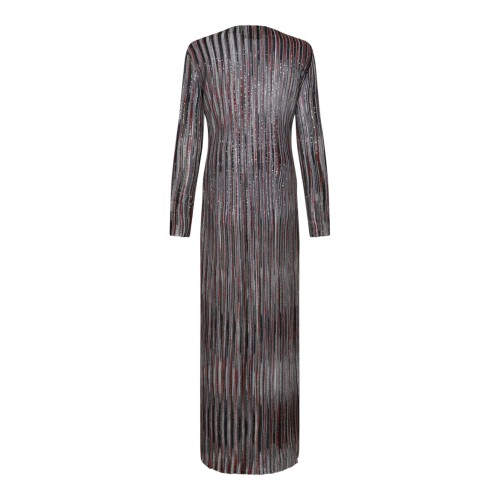 Multicolour Ribbed Viscose Blend Cardigan With Sequins 2