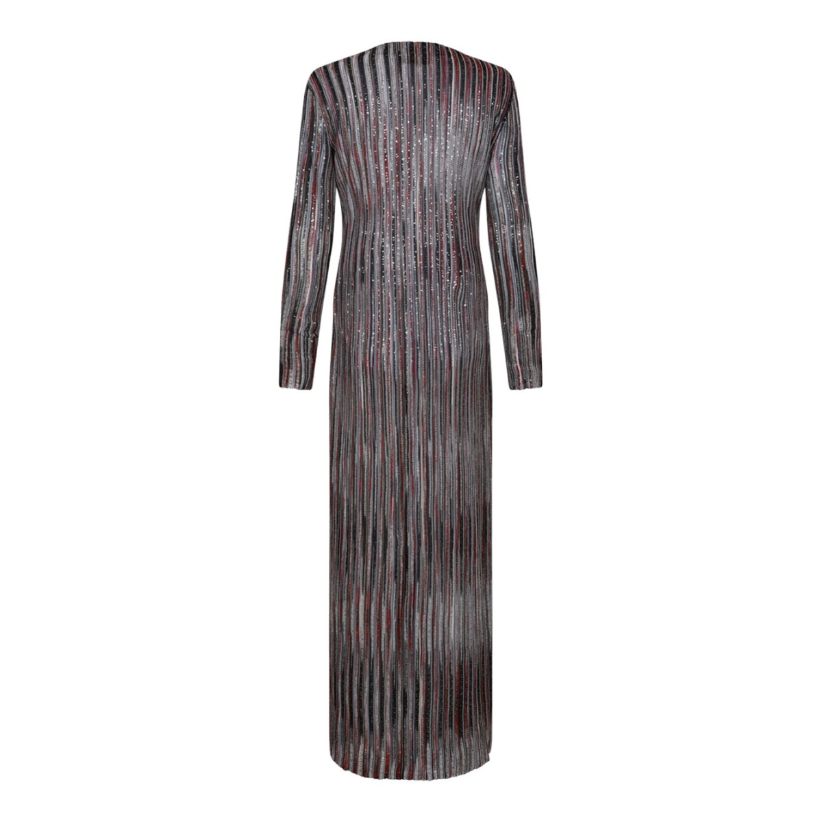 Multicolour Ribbed Viscose Blend Cardigan With Sequins