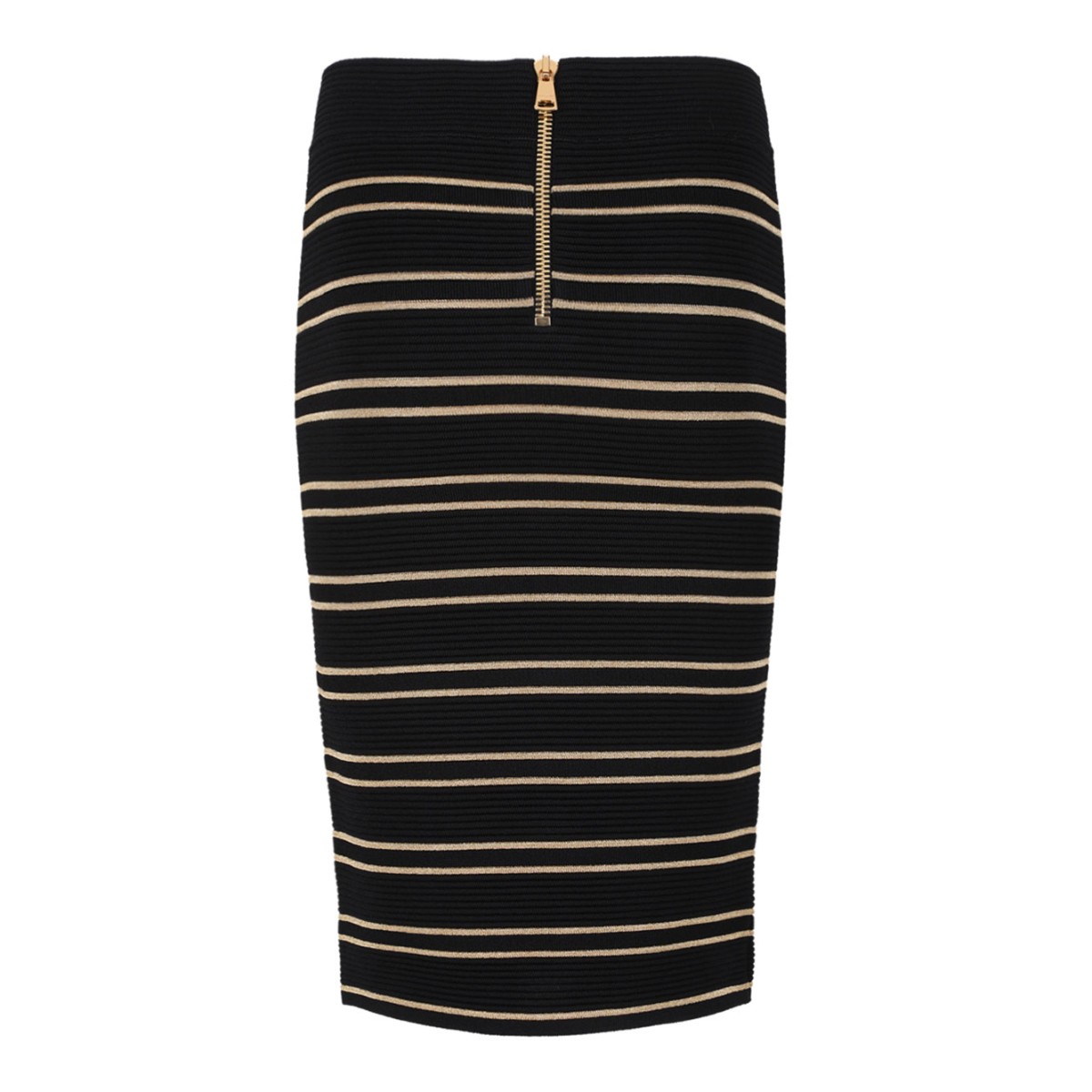 Black and Gold Striped Skirt