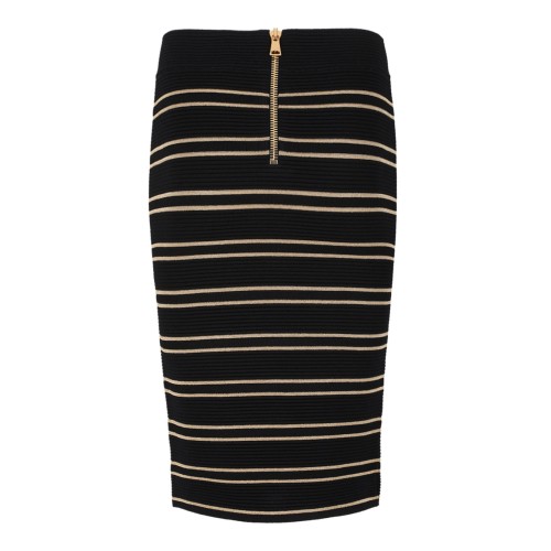 Black and Gold Striped Skirt