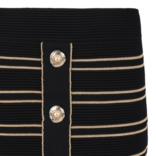 Black and Gold Striped Skirt