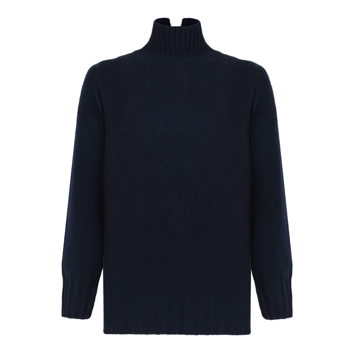 Navy Blue High Neck Sweater