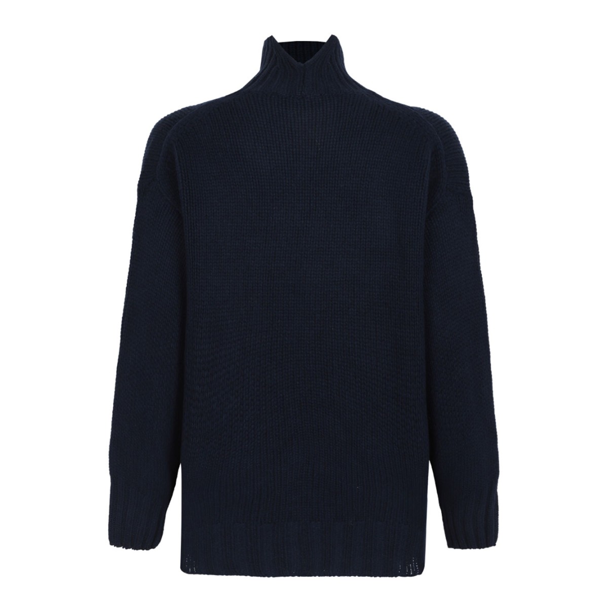 Navy Blue High Neck Sweater