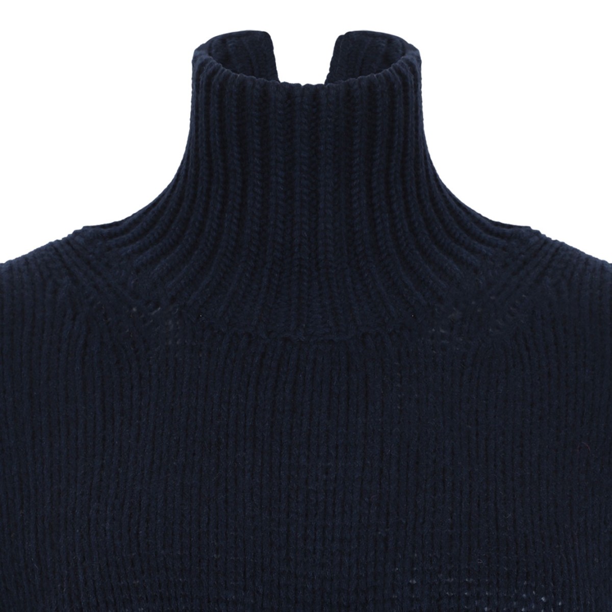 Navy Blue High Neck Sweater