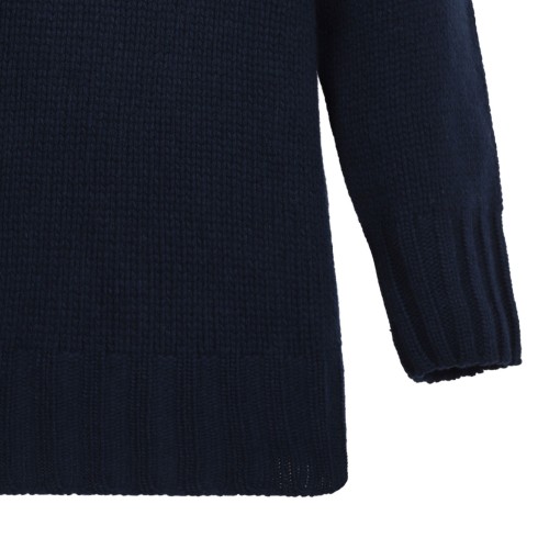 Navy Blue High Neck Sweater