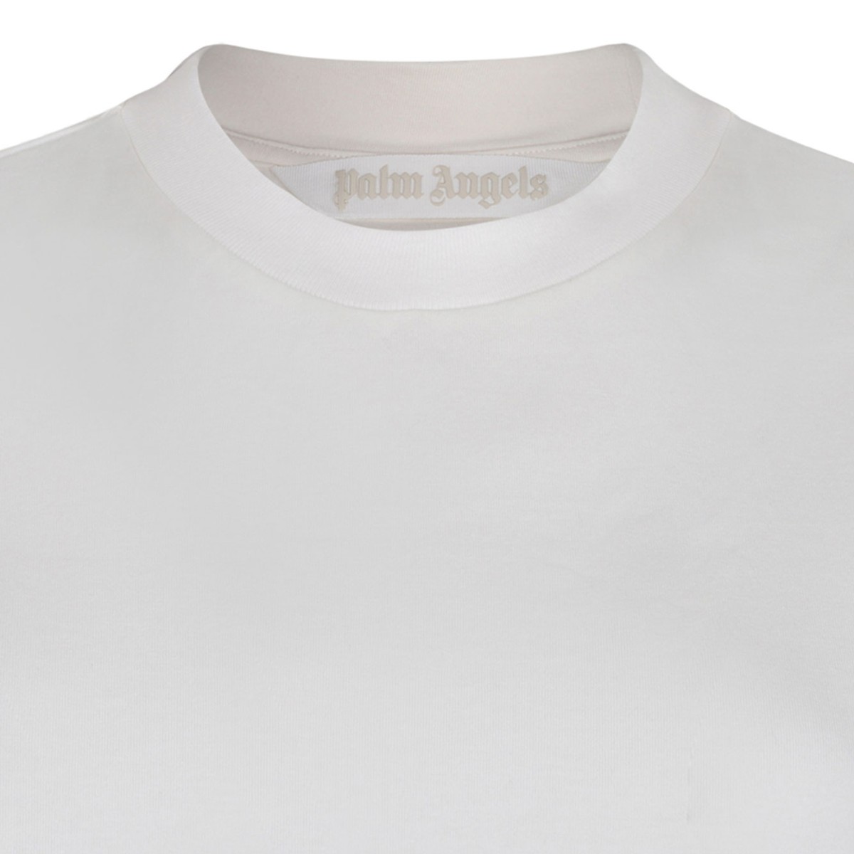 White Logo Underband Crop Top
