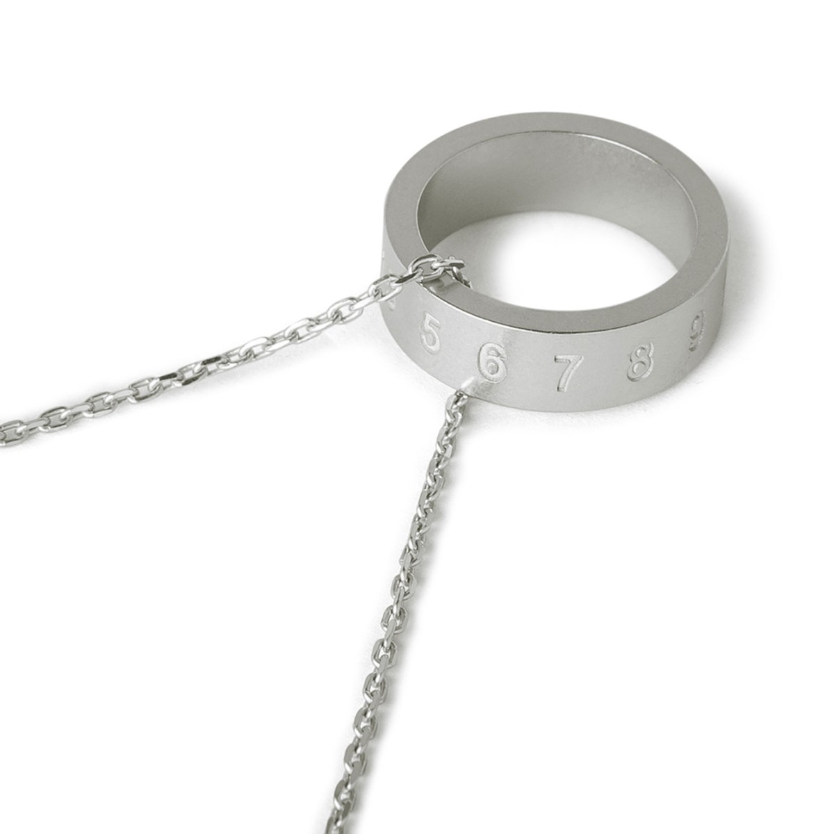 Silver Numerical Pendant Necklace