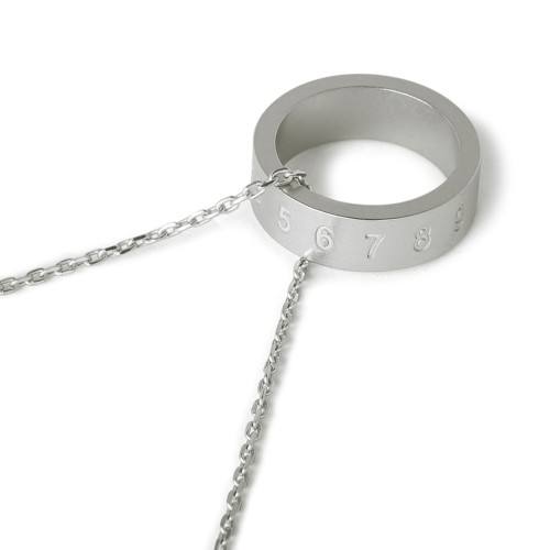 Silver Numerical Pendant Necklace