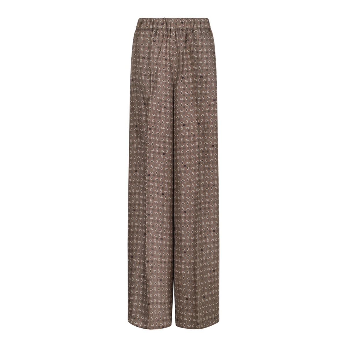 Mud Printed Silk Trousers