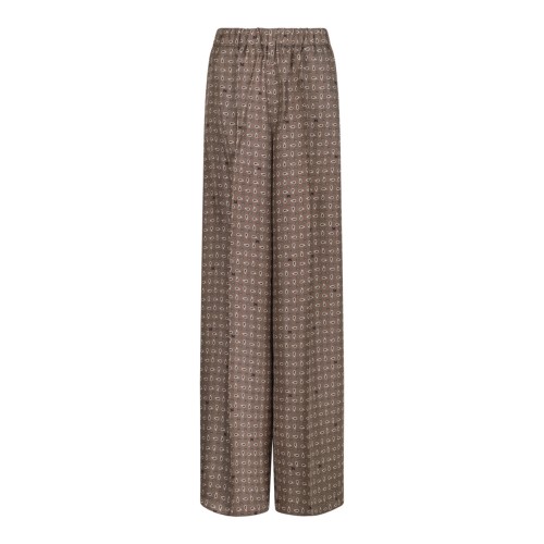 Mud Printed Silk Trousers