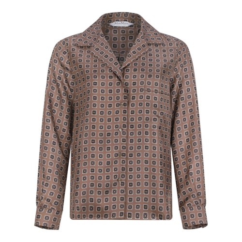 Mud Semi-Fitted Printed Silk Shirt