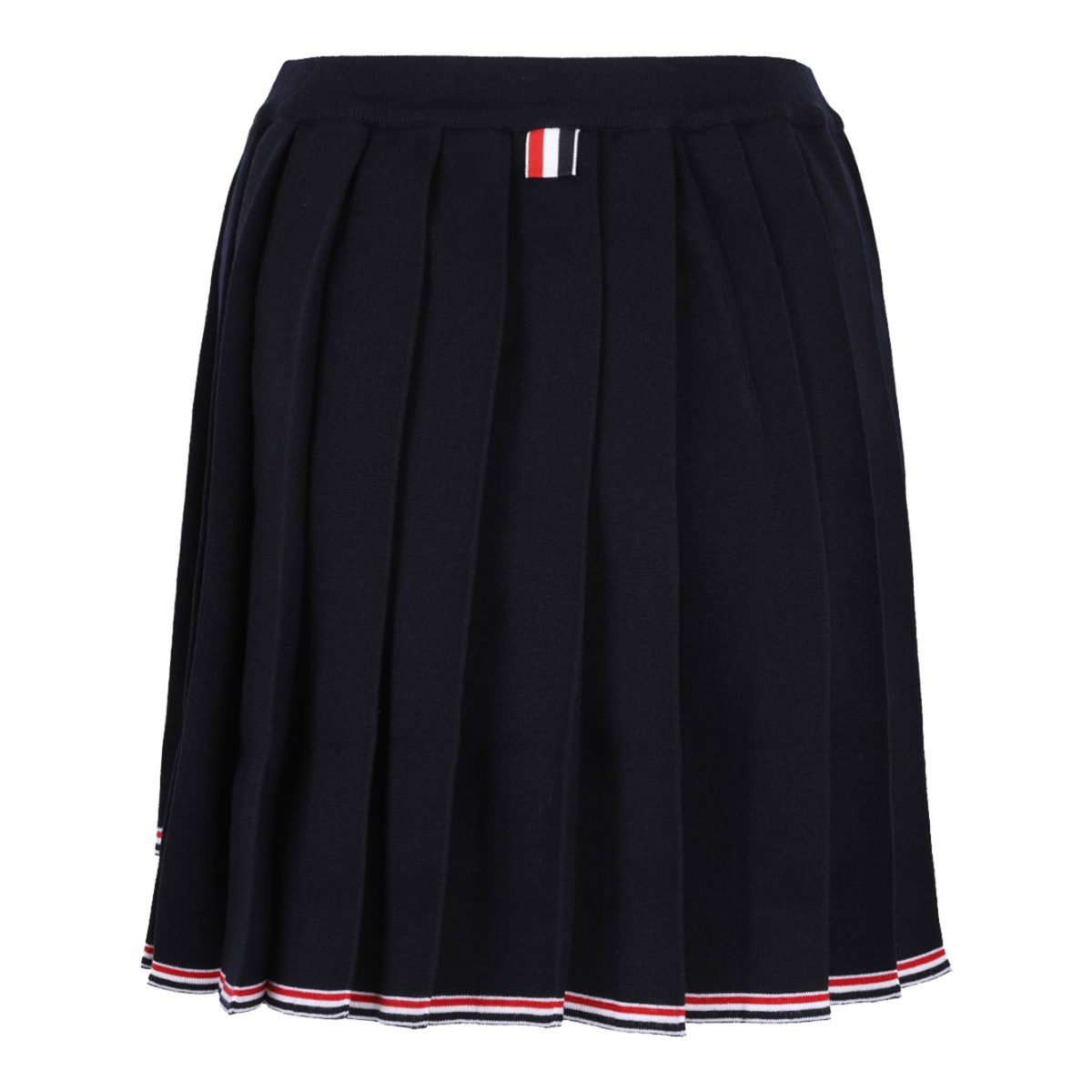 Navy Blue Full Needle Pleated Skirt