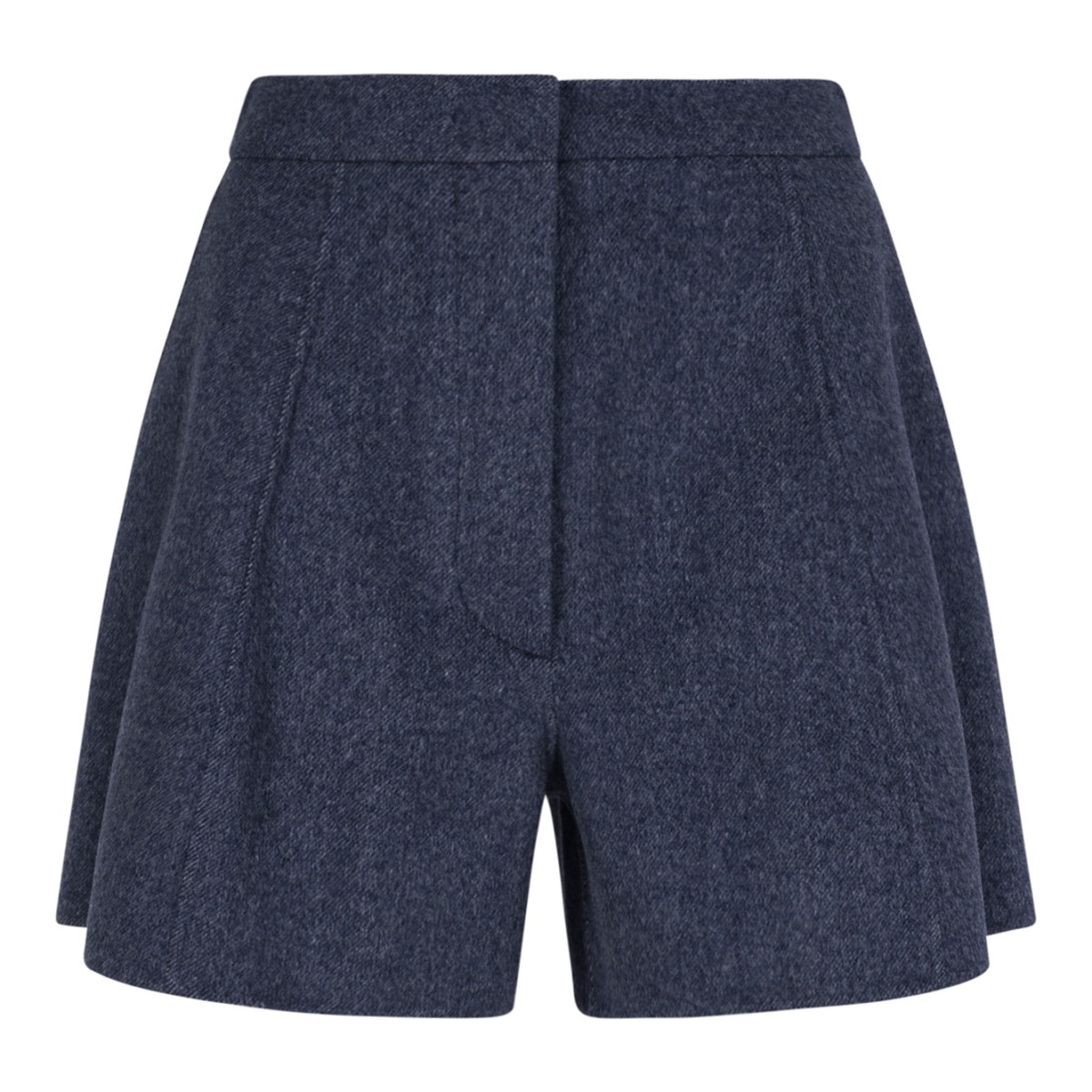 Slightly Flared Blue Bermuda Shorts