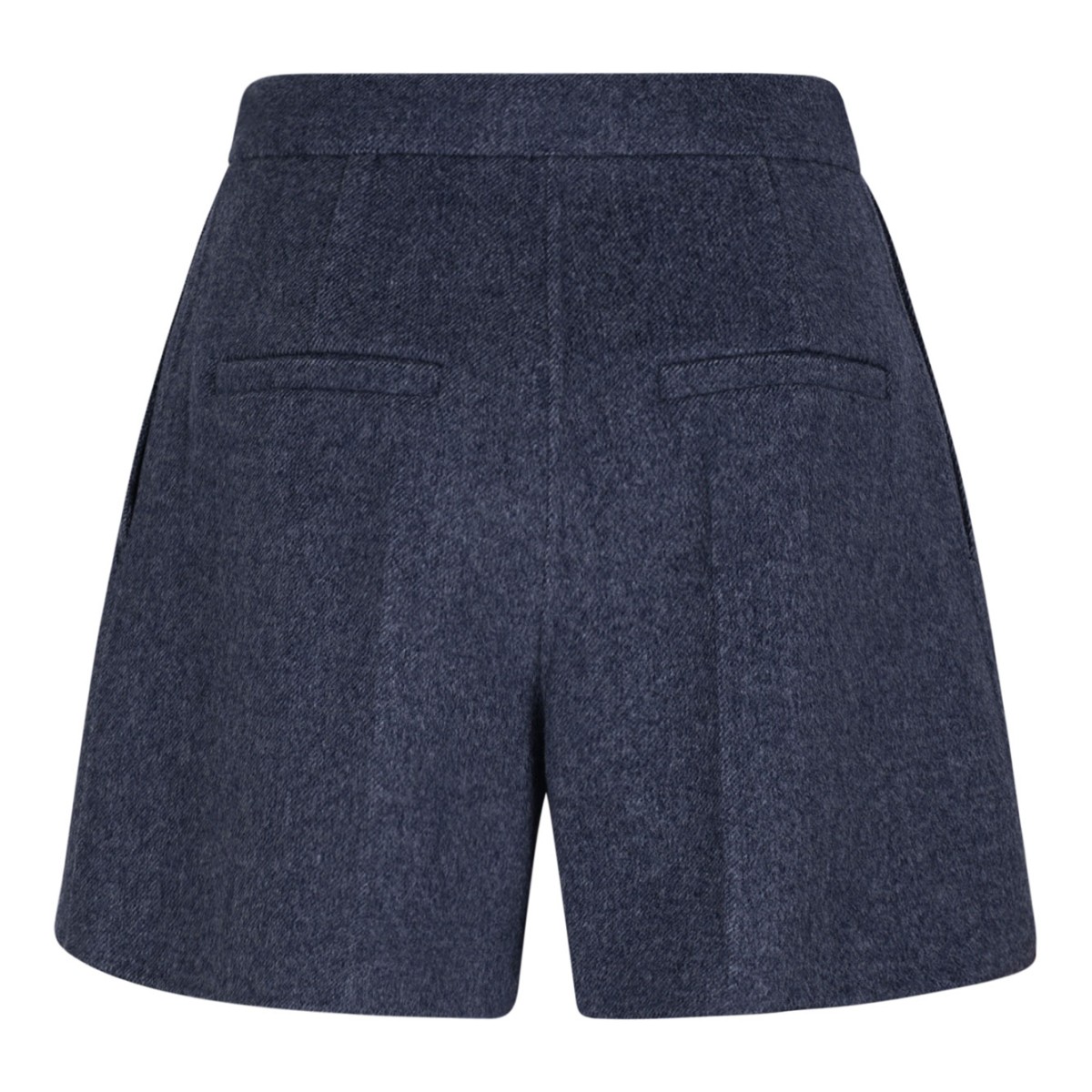 Slightly Flared Blue Bermuda Shorts