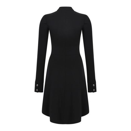 Black Zip Fastening Mini Dress