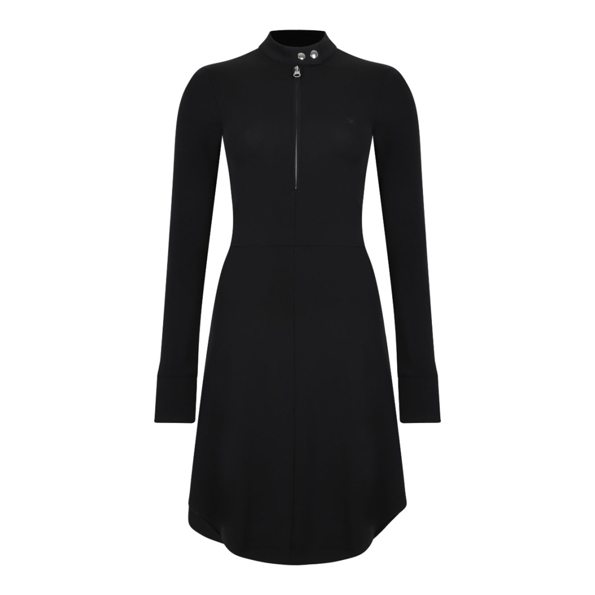 Black Zip Fastening Mini Dress