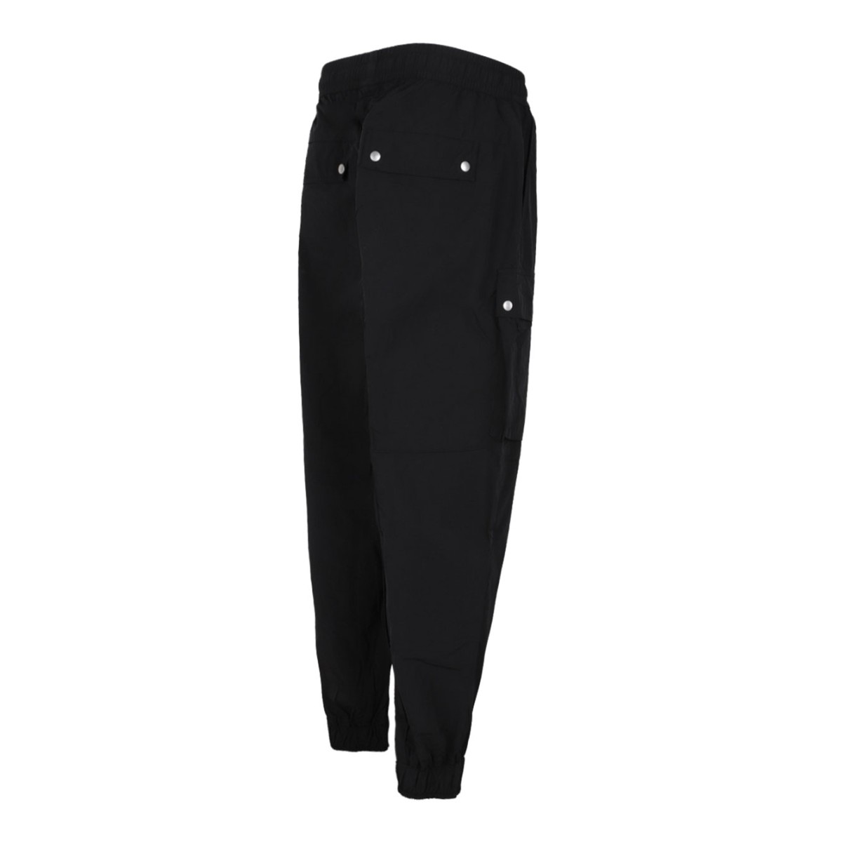 Black Elasticated Waist Cargo Trousers