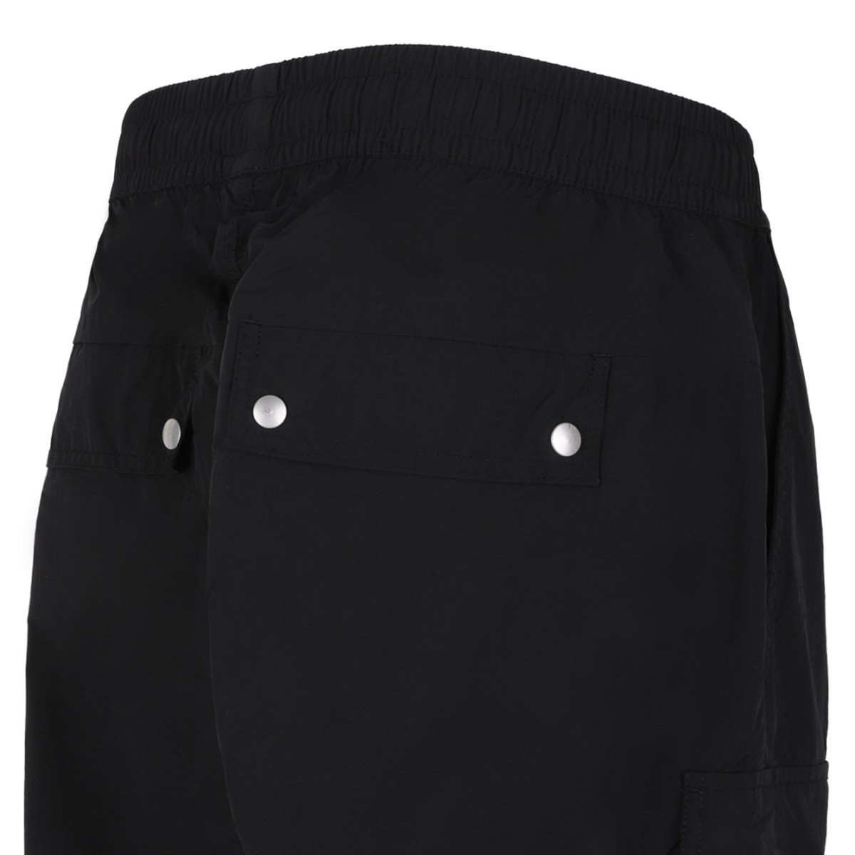 Black Elasticated Waist Cargo Trousers