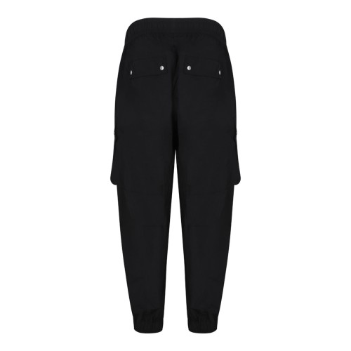 Black Elasticated Waist Cargo Trousers 2