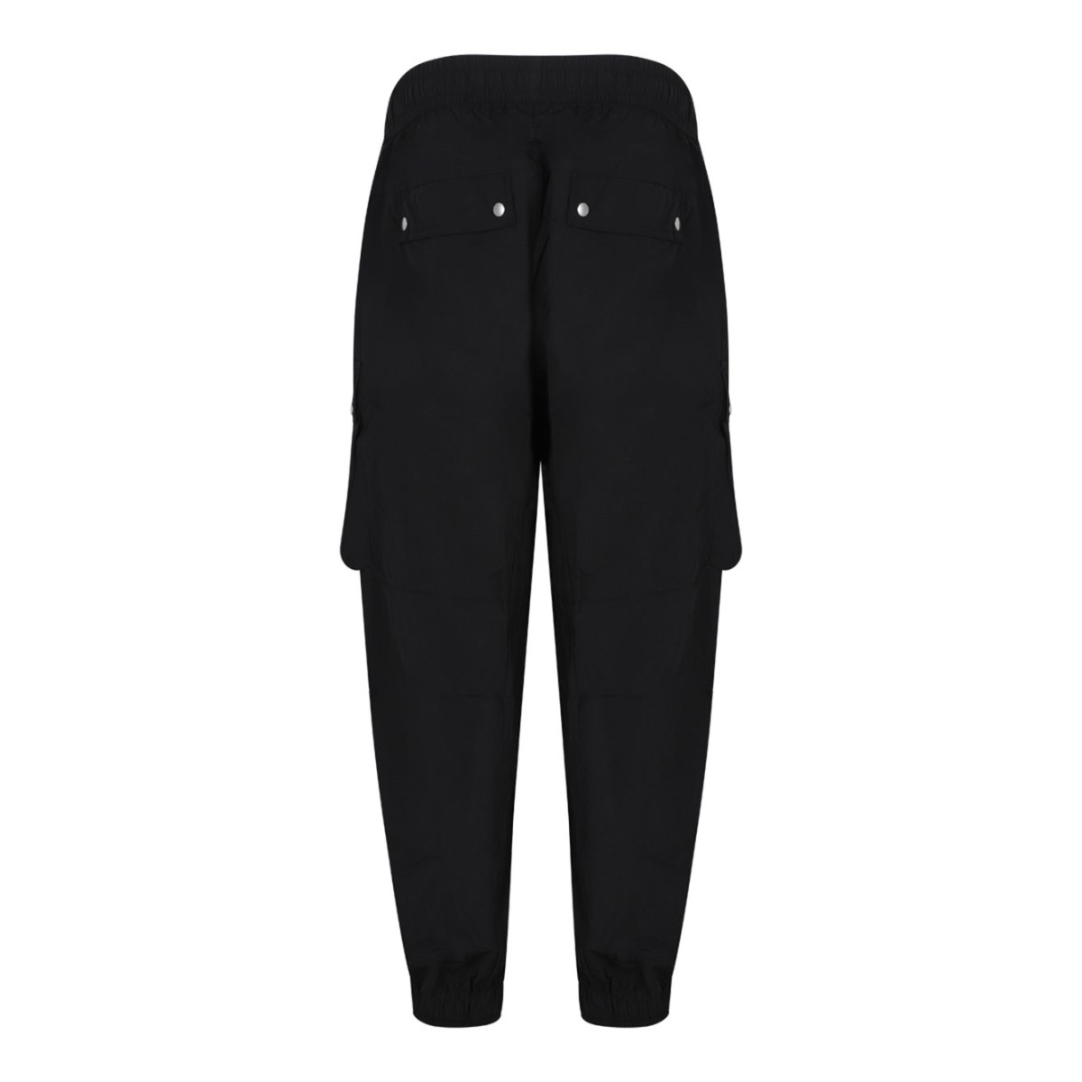 Black Elasticated Waist Cargo Trousers
