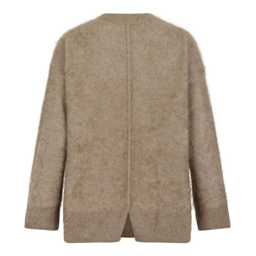 Beige Brushed Cashmere Sweater 2