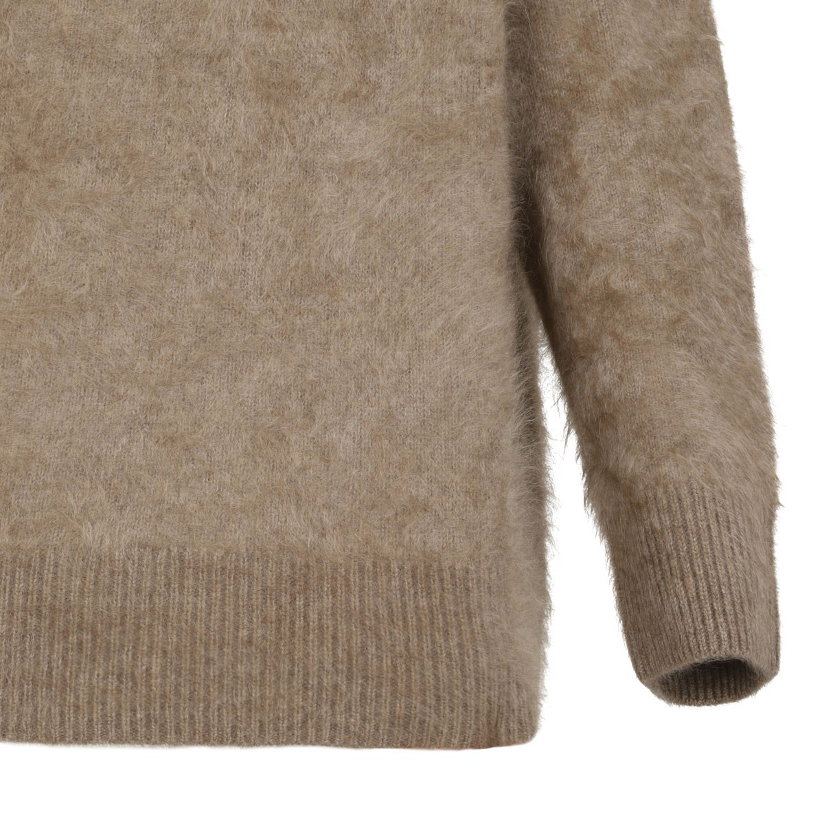 Beige Brushed Cashmere Sweater
