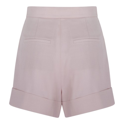 Light Pink High-Waisted Shorts With Rolled Hems 2