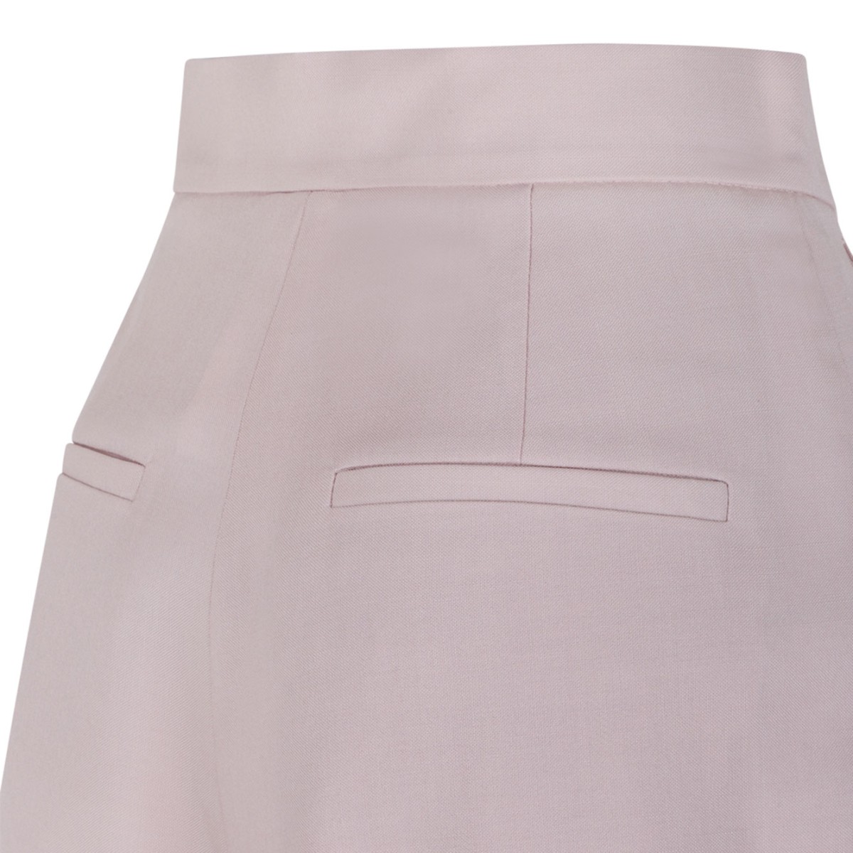 Light Pink High-Waisted Shorts With Rolled Hems