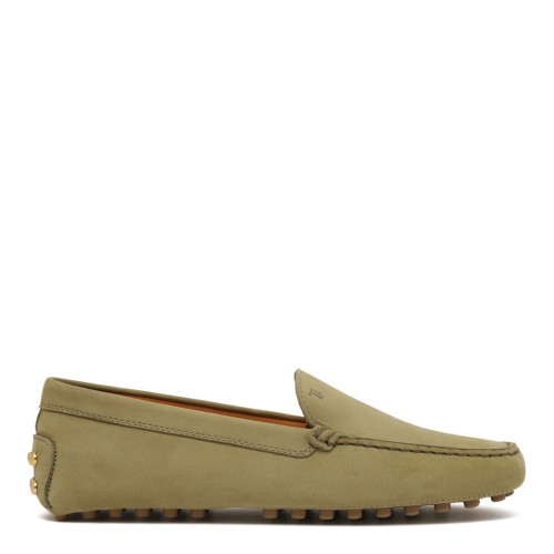 Green Gommino Loafers In Nubuck
