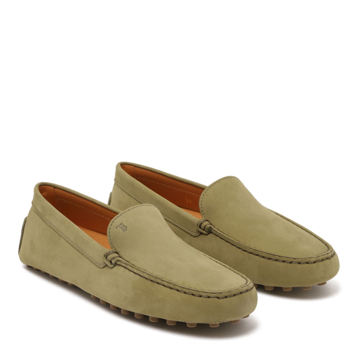 Green Gommino Loafers In Nubuck