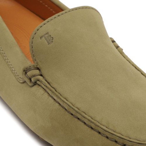 Green Gommino Loafers In Nubuck