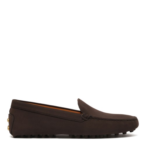 Brown Gommino Loafers In Nubuck