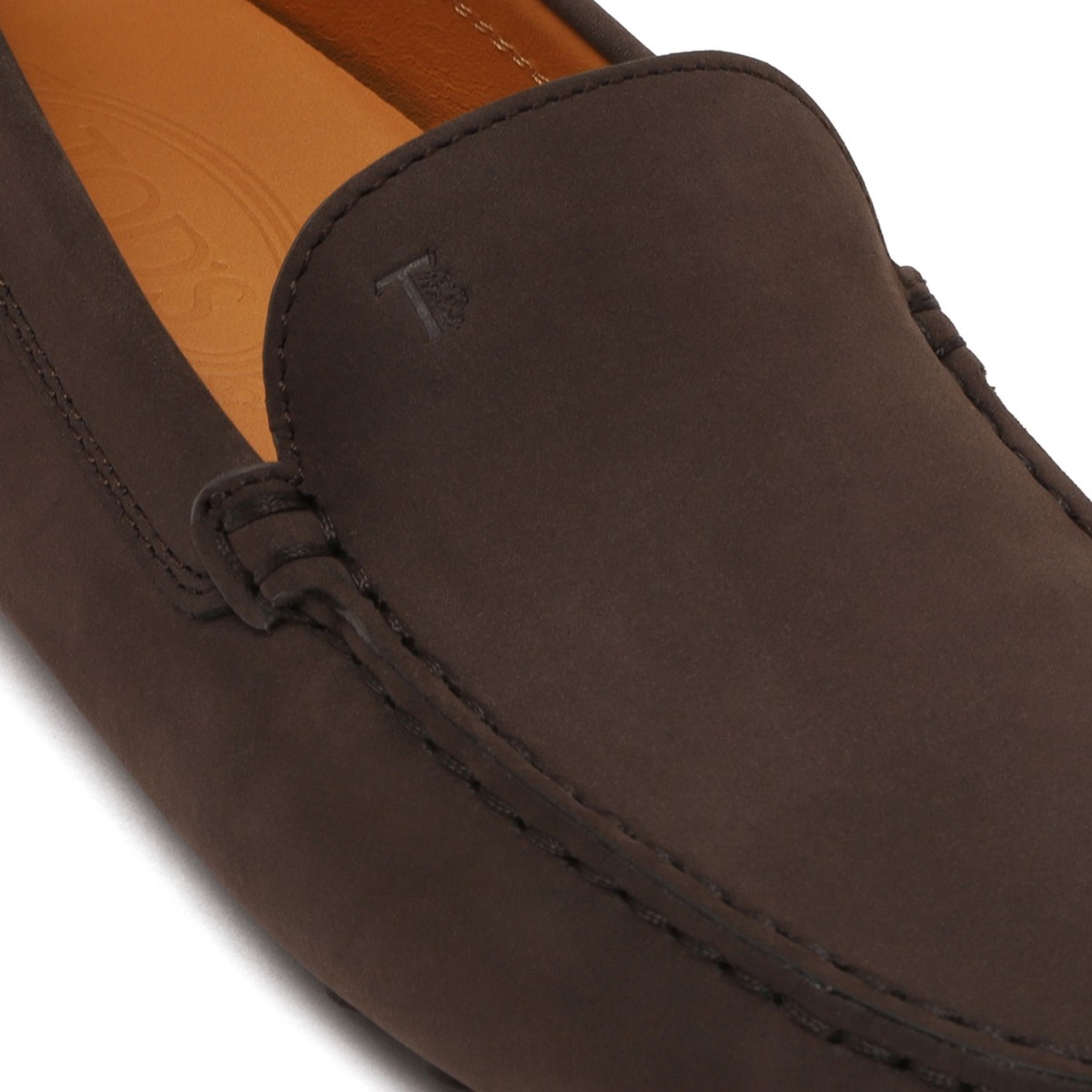 Brown Gommino Loafers In Nubuck