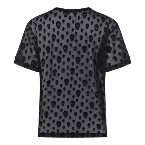 Black Skull Print T-Shirt 2