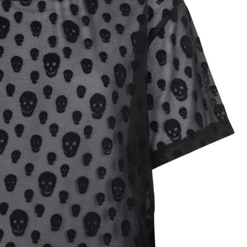 Black Skull Print T-Shirt